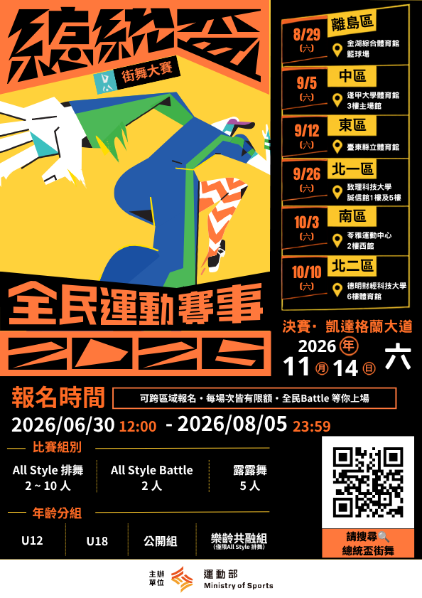 2026總統盃街舞大賽報名開跑，即日起至8月5日開放報名。.png